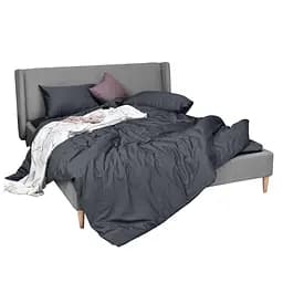 Комплект постільної білизни Ideia євро темно сірий (8-36083_т/сірий)
