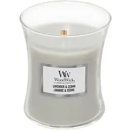 Свічка Woodwick Lavender & Cedar Medium Лаванда і кедр 275 г (1666266E)