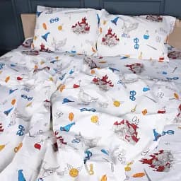 Комплект постільної білизни MirSon Бязь 17-0725 Гаррі Поттер 160х220 см білий з принтом (2200010752403)