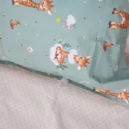 Простирадло на гумці MirSon Poplin Line Kids 02 Giraffe 70х140 см бежеве (2200009712074) - мініатюра 5
