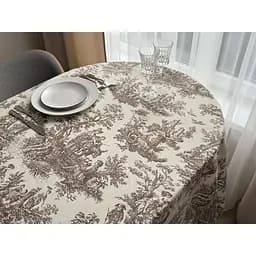 Скатерть тефлоновая Ecotton Duck 170х150 см Люди в кустах бежевая (25026)