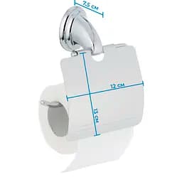 Паперотримач з кришкою Zerix LR1503 LL1493 Хром - мініатюра 3