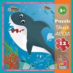 Пазли в океані. Акула LO2 G-Toys 12 елементів (4824687638365)
