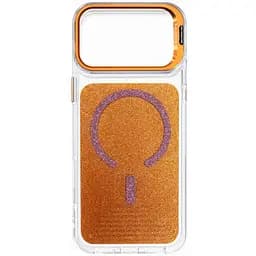 Чохол Epik TPU+PC Jewel Sparkle with MagSafe для Apple iPhone 17 Pro (6.3) Orange Sparkle