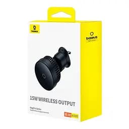 Бездротовий Автомобільний зарядний пристрій Baseus MagPro Series Magnetic Wireless Charg Car Air Vent 15W чорний C40164100121-00 - мініатюра 6