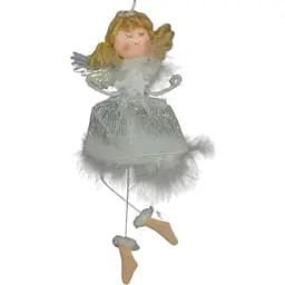 Новорічна ялинкова іграшка-фігурка Янголятко в сукні з ялинкою 15 см в асортименті (220945-1)