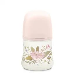 Пляшечка для годування Suavinex Gold Edition, фізіологічна соска, повільний потік, 150 мл, рожева (307868)