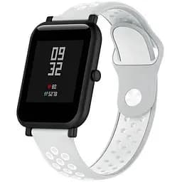Спортивний ремінець Primo Perfor Sport для годинника Xiaomi Huami Amazfit Bip/Amazfit GTS Grey White
