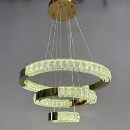 Люстра кільця Linisoln 7968-60*40*20 FG метал, кришталь, LED, 70 Вт, 120-50 см, 60*40*20 см - мініатюра 2
