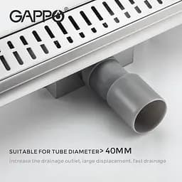 Душовий канал Gappo G83007-3 70x300 мм нержавіюча сталь - мініатюра 3