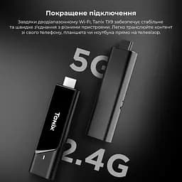 Смарт ТВ стік Tanix TX9 2/16Gb Amlogic S905Y4 Android TV 11, медіаплеєр 4K HDR - мініатюра 5