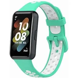 Силиконовый ремешок Primolux Perfor Classic для фитнеса браслета Huawei Band 7- Teal White