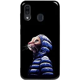 Чохол-накладка Toto Pure TPU 2 mm Print Case Samsung Galaxy A20/A30 #76 Catcoat Black