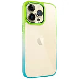 Чохол Epik TPU+PC Fresh sip series для Apple iPhone 13 Pro Max 6.7 Бірюзовий/Лимонний