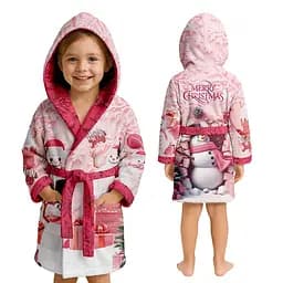 Халат дитячий з плюшевого велюру Pink Snowman 31761 158-164 см