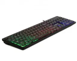Клавіатура Gembird KB-UML-01-UA, Black, USB, 3-х кольорове підсвічування в стилі "райдуга", українська розкладка, 1.45 м - мініатюра 2