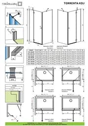 Душові двері Radaway Torrenta DWJ 90х195 скло прозоре, хром (131900-01-01) - мініатюра 8
