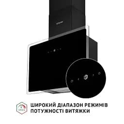 Витяжка декоративна похила Perfelli RIVA NERO - мініатюра 4