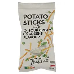 Соломка картопляна Премія зі смаком сметани та зелені 75 г (854003)