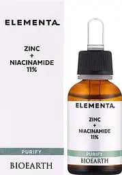 Сироватка для обличчя Bioearth Elementa Purify Zinc + Niacinamide 11% 15 мл - мініатюра 2