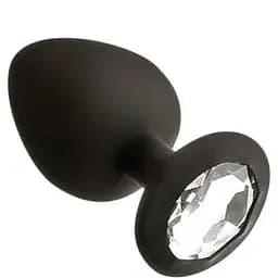 Анальная пробка с кристаллом Mai Attraction Toys №47 Black