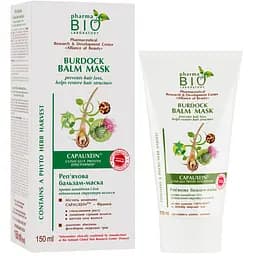 Бальзам-маска Pharma Bio Laboratory Реп'яхова проти випадіння та для відновлення структури волосся 150 мл