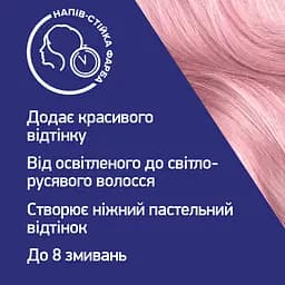 Тимчасова фарба для волосся Schwarzkopf Live Pretty Pastels P123 Rose Gold  - мініатюра 4