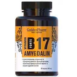 Вітаміни та мінерали Golden Pharm Vitamin B17 Amygdalin Forte, 60 вегакапсул