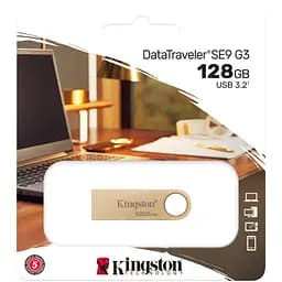 USB флеш накопичувач Kingston 128GB DataTraveler SE9 G3 Gold USB 3.2 (DTSE9G3/128GB) - мініатюра 6