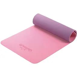 Коврик для фитнеса и йоги Queenfit Premium TPE 0.6 см розово-фиолетовый