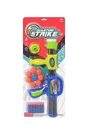 Автомат 5029 8 мячиков, 6 мягких патронов, помповий механизм, на листе (6974969410405) Салатовый