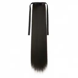 Шиньйон накладний хвіст на стрічці Didaka пряме волосся - 50 см - Темно-коричневий