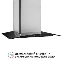 Витяжка декоративна зі склом Perfelli GRASSI 6PWX INOX - мініатюра 3