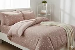 Постельное белье Laura Grand 33 05 сатин - евро комплект цвет пудровый