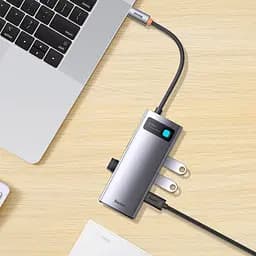 USB-хаб Baseus Metal Gleam Series 4-in-1 (WKWG070013) [96272] - мініатюра 5