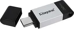 USB Flash Kingston USB 3.2 DT80 USB-C 32GB Silver Black - мініатюра 3
