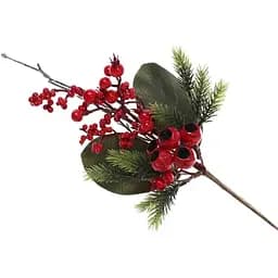 Ветка для декора 39 см Искусственные материалы для декора и флористики с глянцевыми ягодами