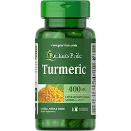 Куркума Puritan's Pride Turmeric 400 mg, 100 капсул