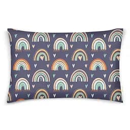 Дитяча постільна білизна в ліжечко RAINBOW CS10, синій (RainbowLoveDBlue_58LightBlue110x160_140) - мініатюра 3