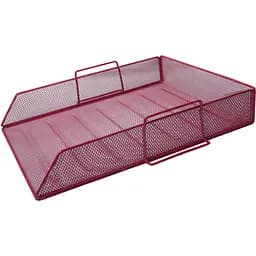 Лоток для бумаги Buromax горизонтальный металлический 33.5х27.5х7.8 см красный (BM.6254-05)