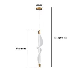 Елегантний підвісний LED світильник у спальню Levistella 7813031-1 (600) AB бронза 8W 4000K регульований 1500 мм - мініатюра 4