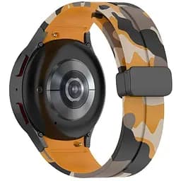 Ремінець для Samsung Galaxy Watch 4 44mm - жовто-чорний ширина кріплення 20мм силікон Watchbands Cls-color (W30-6WB10289017) - мініатюра 3