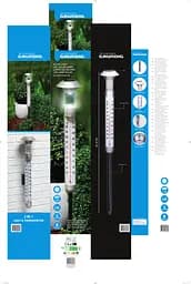 Садовий світильник з термометром 2 в 1 Grundig на сонячній батареї 12.5x97 см в асортименті - мініатюра 4