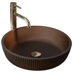 Умивальник Rea Jodi накладний REA-U0273, Коричневий матовий