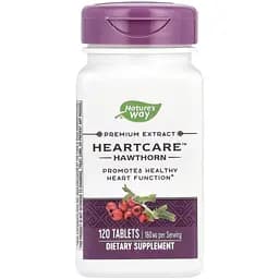 Екстракт листя і квітів глоду Nature's Way HeartCare, 120 таблеток для підтримки серцево-судинної системи