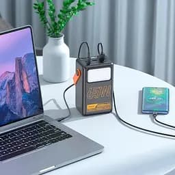 Портативна батарея Hoco J110A Powerful PD 65W 60000mAh зовнішній акб чорний - мініатюра 6
