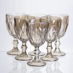 Набор бокалов столовых Citrine 6 штук по 300 мл. HP-19-281 прозрачный для вина и напитков Yiwu HP-19-281