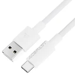 Кабель Acefast C18-04 USB-A to USB-C braid charging data cable білий - мініатюра 3