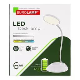 Настільна лампа Eurolamp LED SMART з акумулятором, 6W, 2800-6500K dimmable, USB Type-C, білий (LED-TLB-6W(white)USB) - мініатюра 4