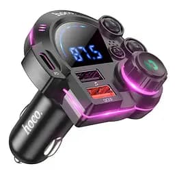 Адаптер автомобильный Hoco Legend car BT FM transmitter DFM01 2USB/Type-C, PD/QC, 38W/3A|